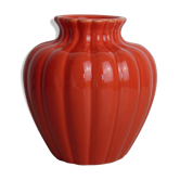 Orange ceramic vase