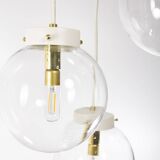 Lidija * lustre suspendu yugochic * lampe suspendue mcm * mini cascade vintage * verre rétro * or