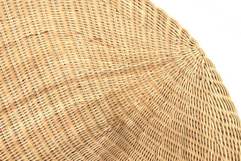 Set of 2 vintage Ikea wicker armchairs "donut"
