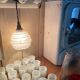 Pink glass lamp from Clichy