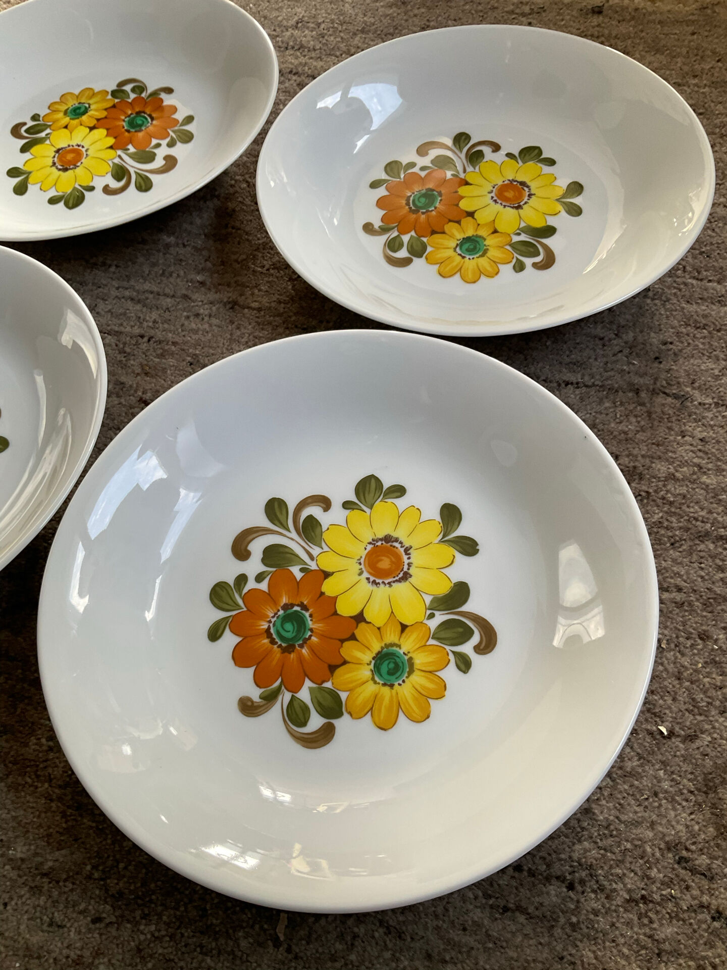 Set of 6 vintage porcelain plates