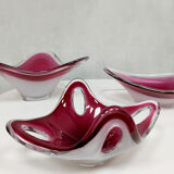 Flygsfors Coquille sculptural glass bowl object Paul Kedelv