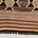 2x5 Salmon Brown Geometric Kilim Rug, 80x170Cm