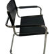 Set of 6 bauhaus cantilever chairs black leather and chrome design