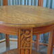 Oak art deco pedestal table