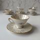 Lot de tasses en porcelaine fine dépareillées signées avec soucoupe