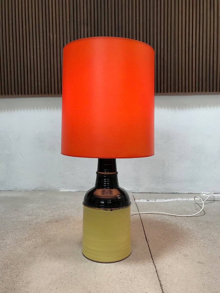 Large glazed ceramic art table lamp by Bjørn Wiinblad for Rosenthal, 1960s