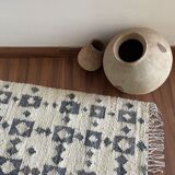 2.5x4ft-hemp\cotton handmade kilim rug,area, floor,dinning area,custom rugs\carpet