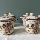 Service old cream jars