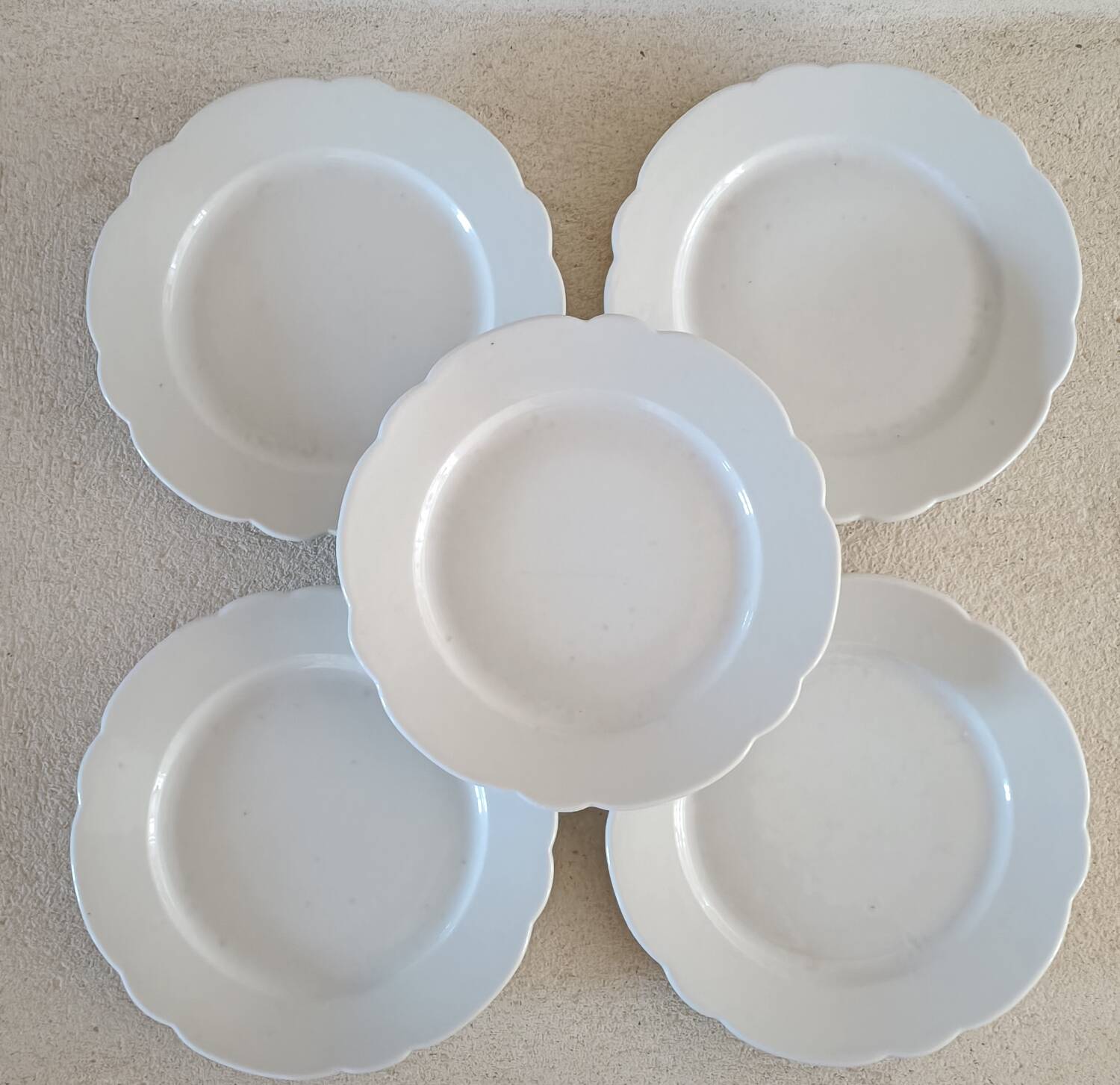 5 Charles Pillivuyt porcelain plates