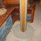 PHILIPS floor lamp, wood and grey painted steel, circa 1970