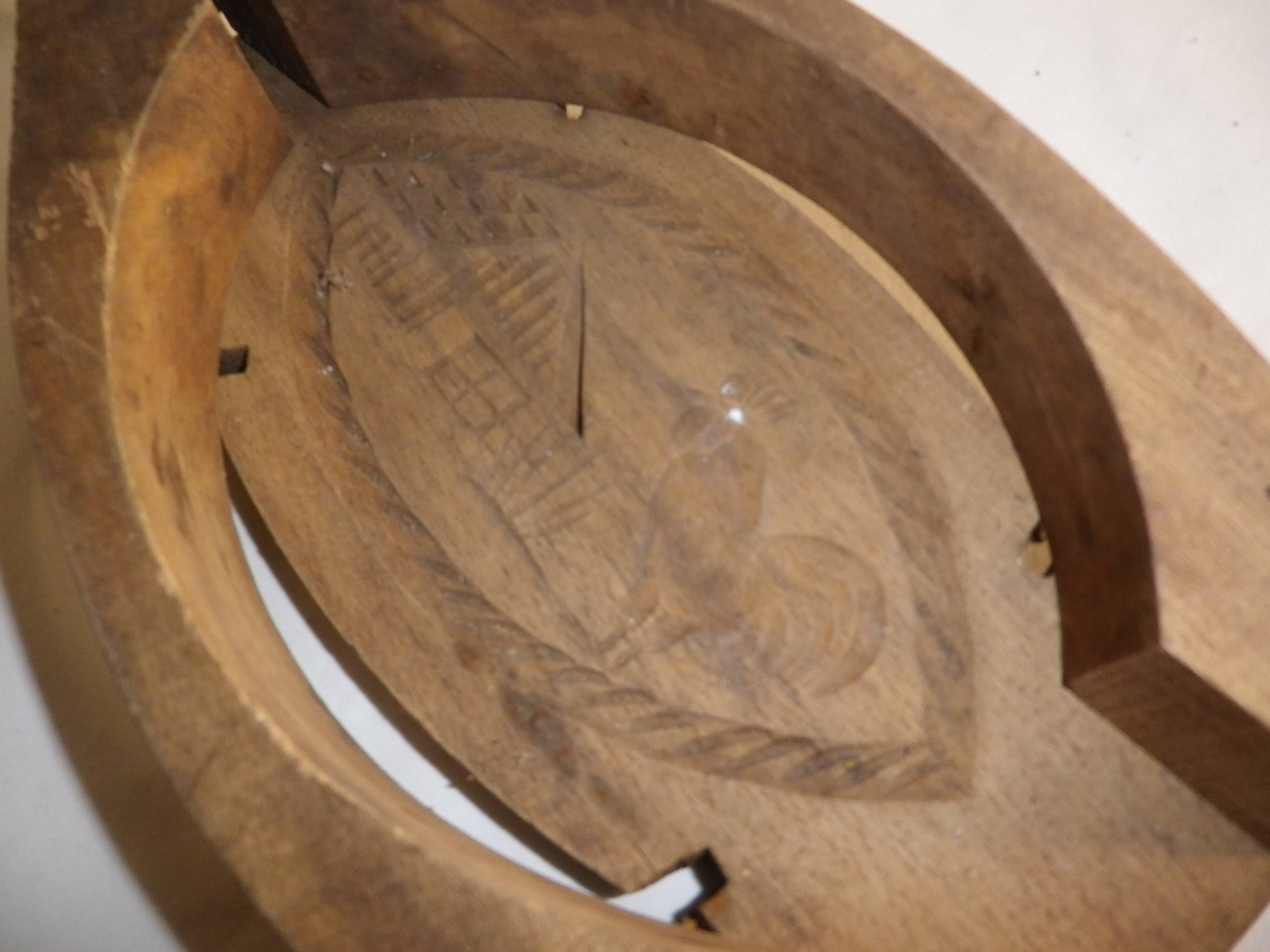 old wooden butter mold