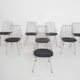 Set of 8 Mid-century wire chairs The Netherlands 1950's