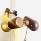 Brass And Amfrosia Wall Lamps By Temde Leuchten, Switzerland 1960S