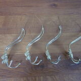 Set of 4 hooks in gilded metal