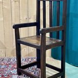 Banc de foyer breton XIXème en chêne, sapin et châtaignier