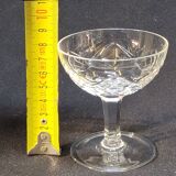 5 small cut crystal digestive cups