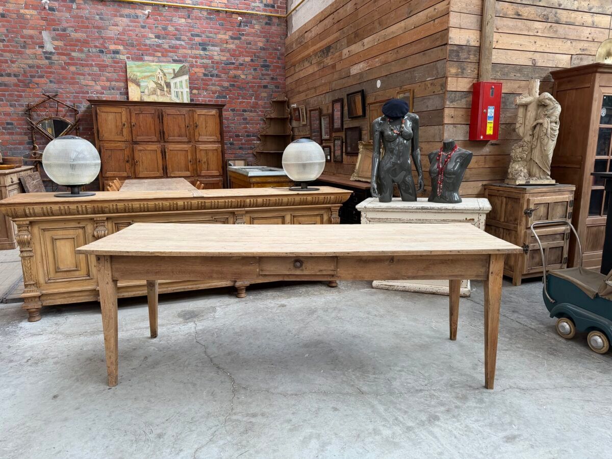Oak farmhouse table from the early 20th century.