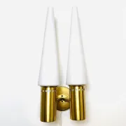 Brass Coloured Double Wall Lamp By Hans-Agne Jakobsson For Markaryd, Sweden, 1960'S
