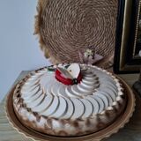 Pie dish in slipware - Apple patterns