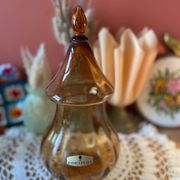 Amber glass jar