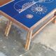 Signed rattan coffee table