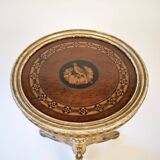 Victorian Marquetry Round Side Table, 1870s