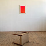 Danish midcentury walnut stool, model 80A by Niels O. Møller with papercord seat