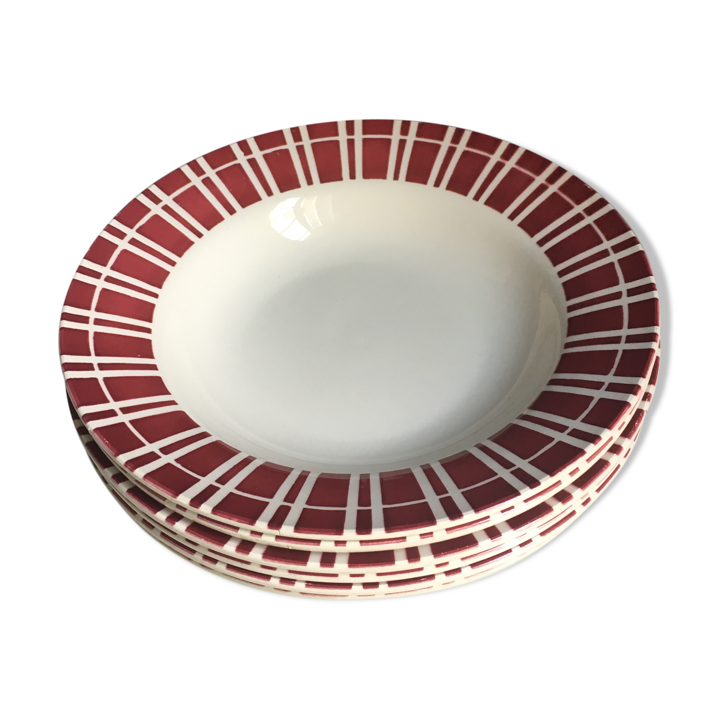 6 soup plates digoin sarreguemines