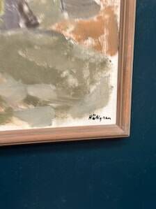 Large Original Swedish Oil on Canvas – “Strand, Öland” by Ingvar Hällgren