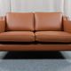 Borge Mogensen 2 seater cognac leather sofa model 2212 - newly reupholstered