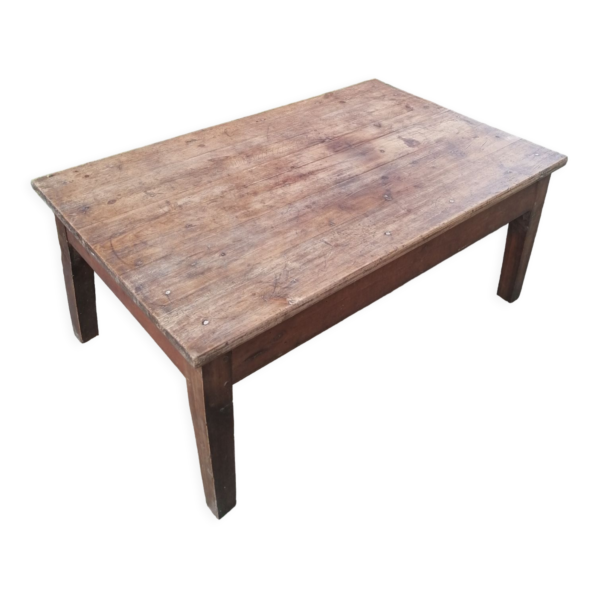 Antique wooden farmhouse table