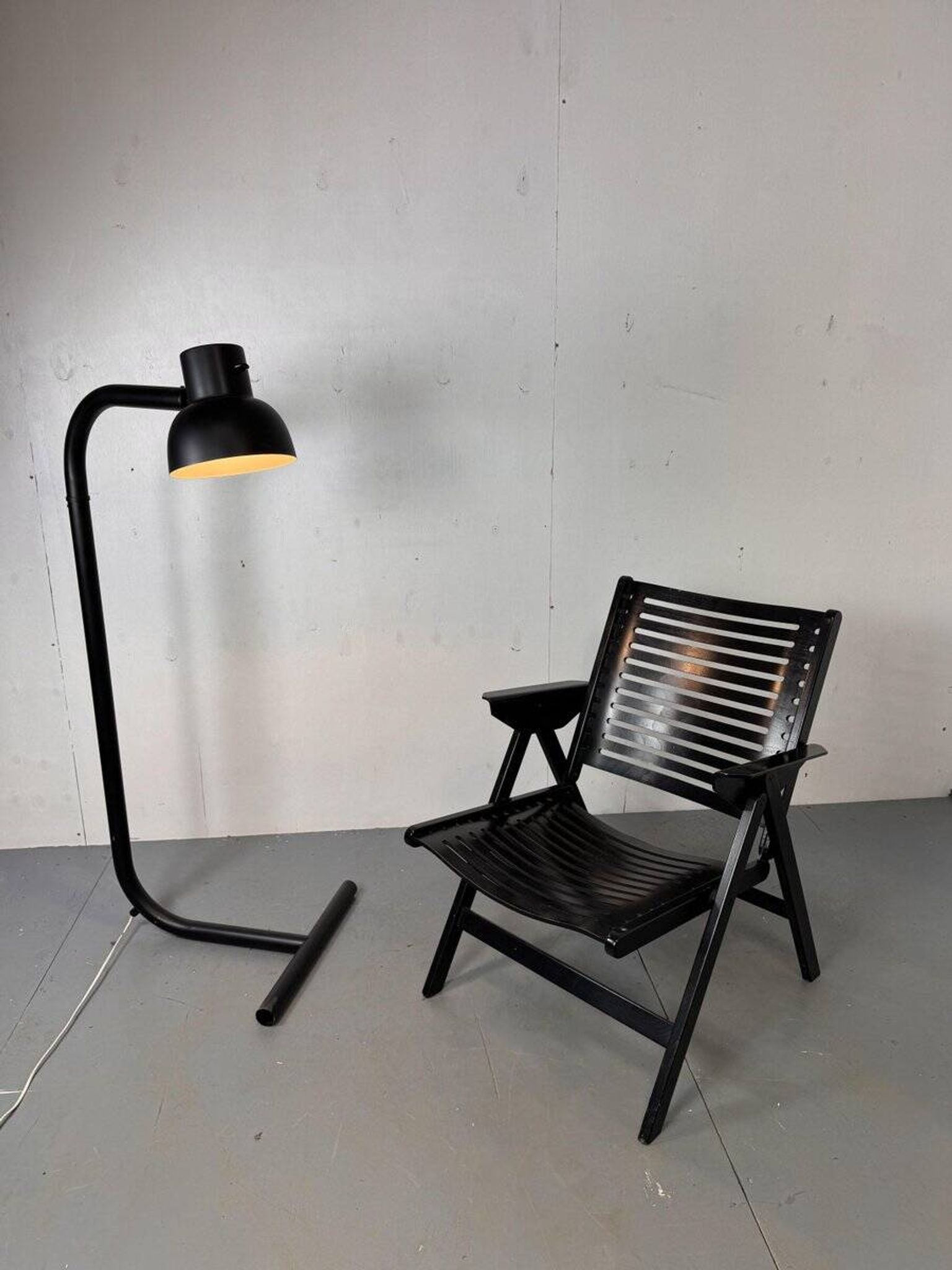 Vintage black floor lamp by Hans Agne Jakobsson for AB Markaryd, 1970s