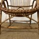 Rattan basket armchair from the 60s and 70s