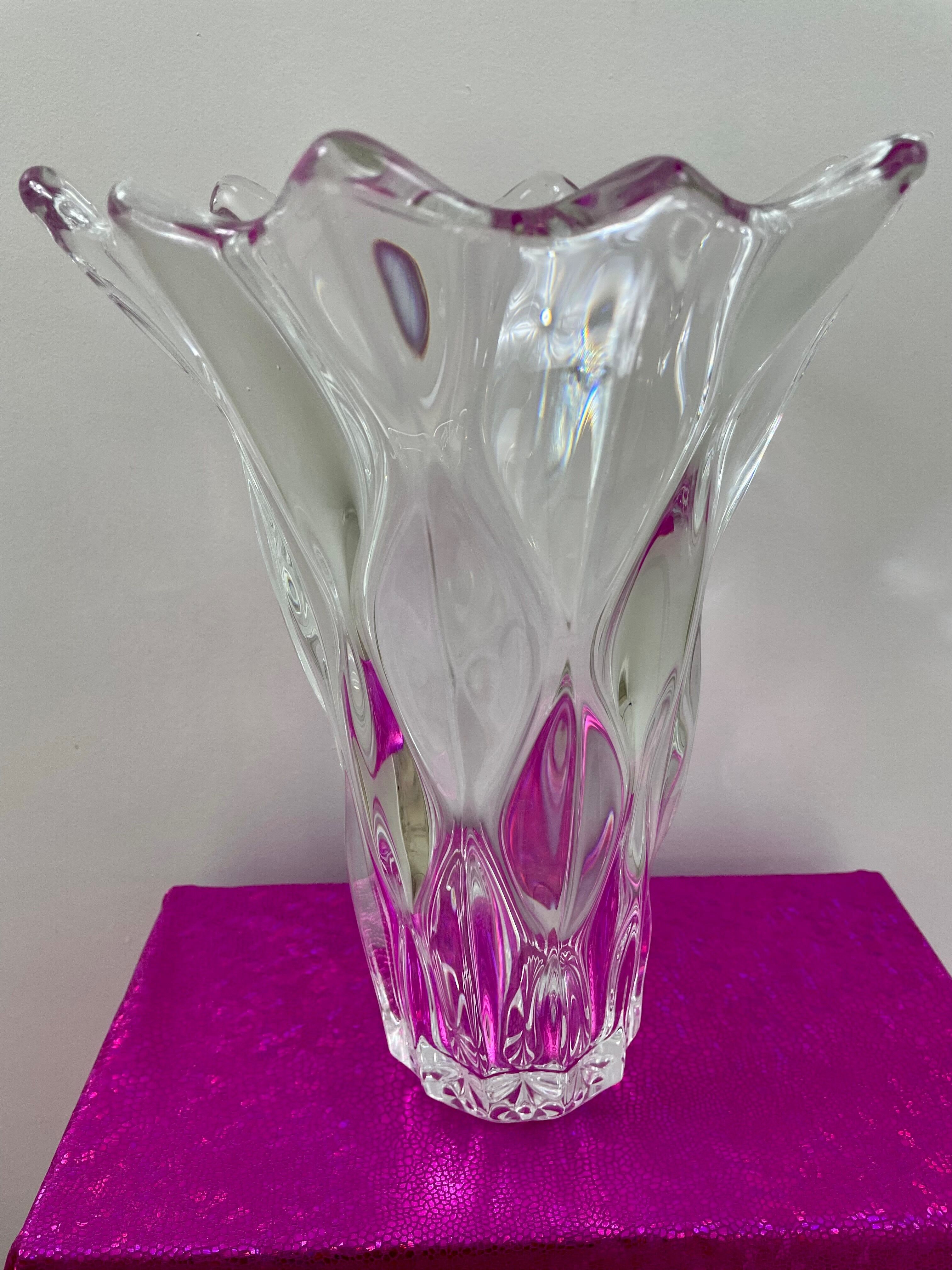 Glass vase made in France 70's
