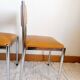 Pair of vintage leatherette and chrome chairs from the 1970s