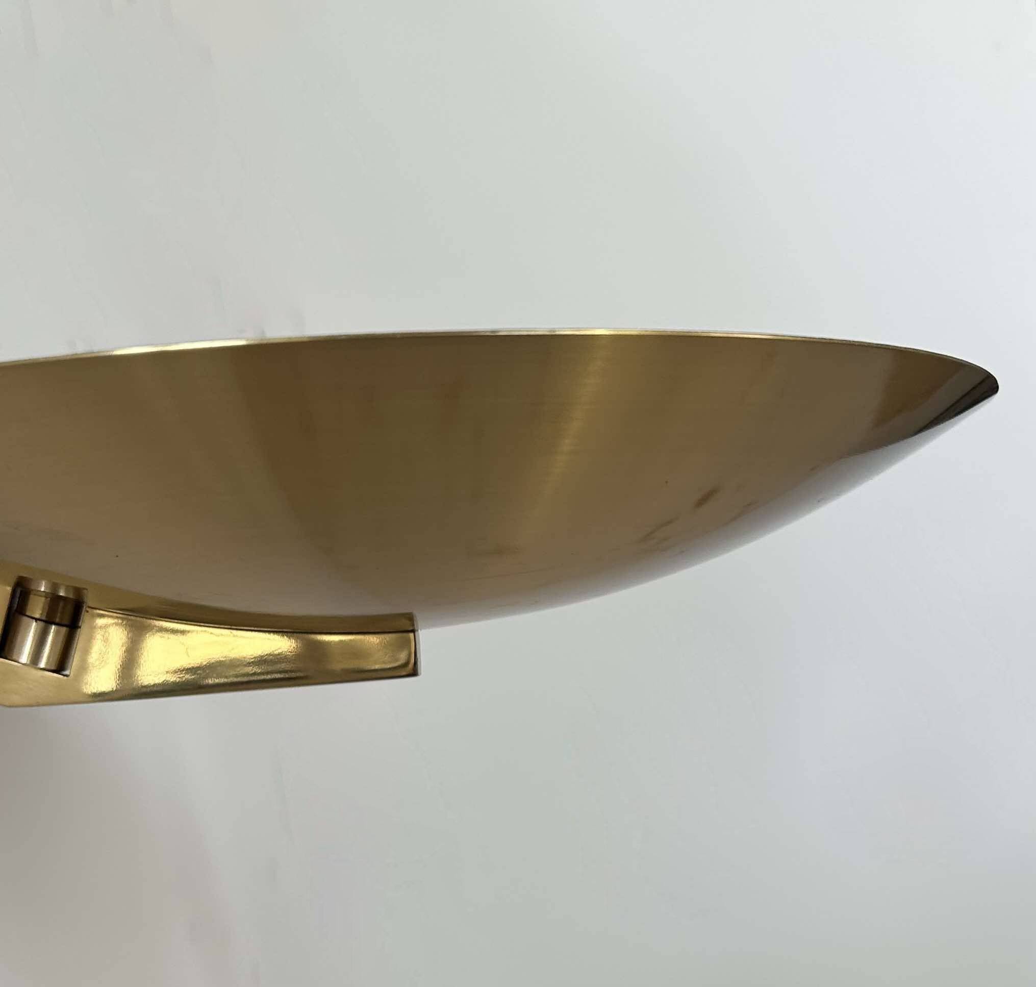 Vintage wall light with dimmer, brass, France 1980