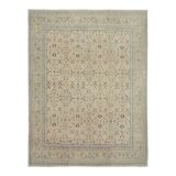 Hand-knotted persian antique 1970s 305 cm x 388 cm beige wool carpet