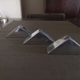 Trio of Scandinavian chrome candle holders - 1970s/80s