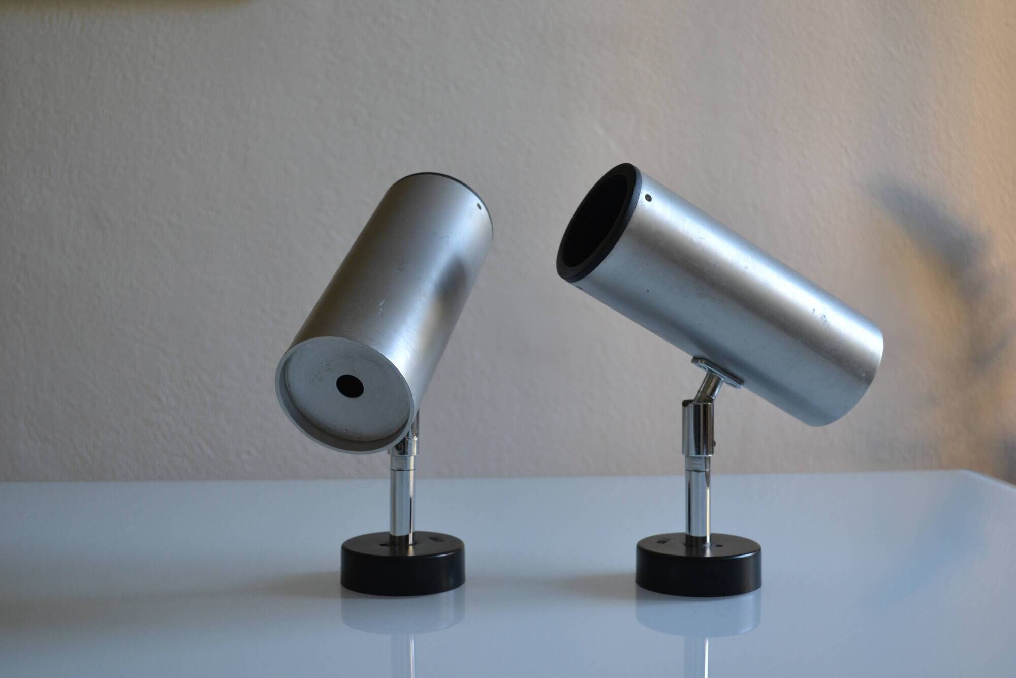 Staff leuchten pair of 1960s pipe wall lights
