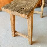 Primitive raw wood console