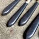 6 Christofle ebony dessert knives