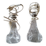 set of 2 items 2 feet Crystal lamps Brand crystal from France