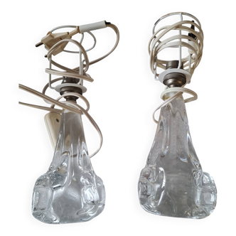 set of 2 items 2 feet Crystal lamps Brand crystal from France