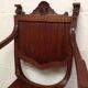 Pair of antique armchairs curules called Dagobert in carved wood