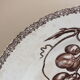 Round dish n°3 Choisy le Roi en Terre de Fer decoration fruits and insects