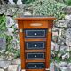 Small empire style solid mahogany writing chest of drawers