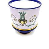 Cache pot ancien à décor d'homme ancien faience de Choisy Le Roy