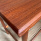 Vintage teak and rope magazine rack coffee table
