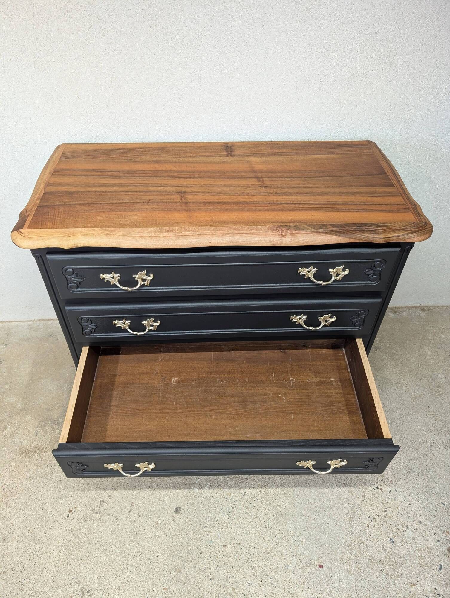 Vintage walnut commode refurbished